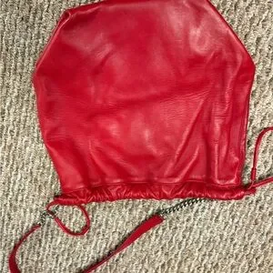 Saint Laurent Red Backpack with Minimalist Design Saint Laurent 2020s Red Leopard Canvas Backpack main image 3
